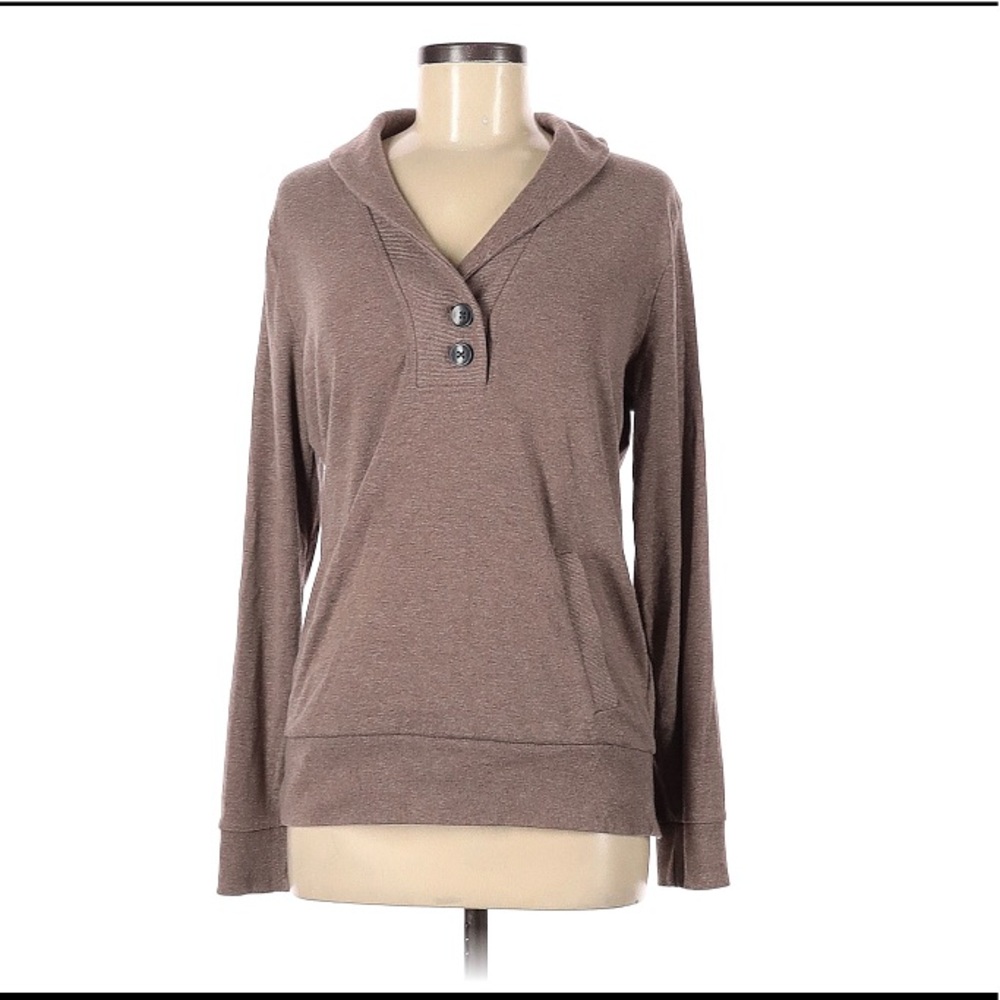 Banana Republic, light brown sweatshirt with collar and front pocket